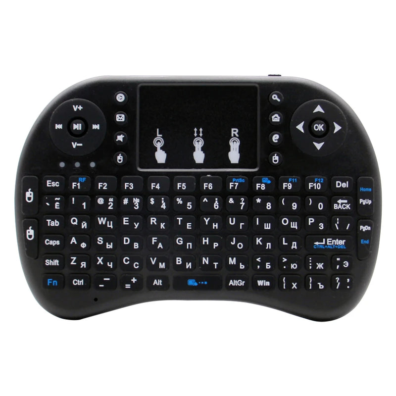 i8 Mini Wireless Battery Keyboard 2.4GHz English Language Air Mouse With Touchpad Handheld for Laptop Android TV Box PC