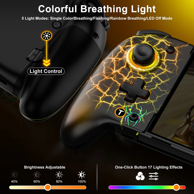 BEBONCOOL JC201 RGB Joystick FOR Nintendo Switch/Switch OLED Game Cards Stores Programmable Back Buttons Switch Gamepad