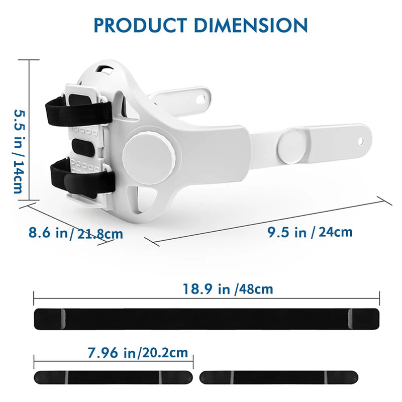 Upgraded Head Strap For Meta Quest 2 & 3 Replacement with Battery Holder Bracket, Elite Adjustable VR Headset Accessories