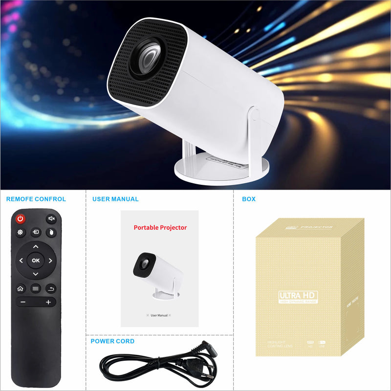 P30 Pro Video Projector Android Native 720P Support 4K 1080P WIFI6 BT5.0 Protable Cinema Projector Auto Keystone HDMI Beamer