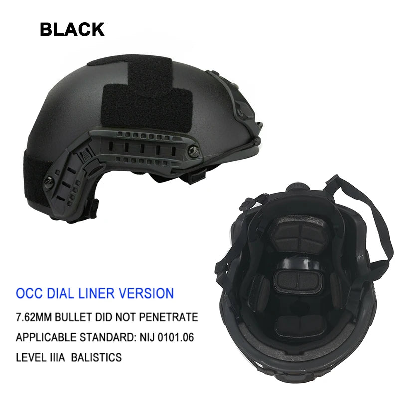 LPRED Fast HDPE NIJ IIIA High Cut Ballistic Helmet 2 Generation MICH2000B UHMW-PE Ballistic IIIA Bulletproof Helmet