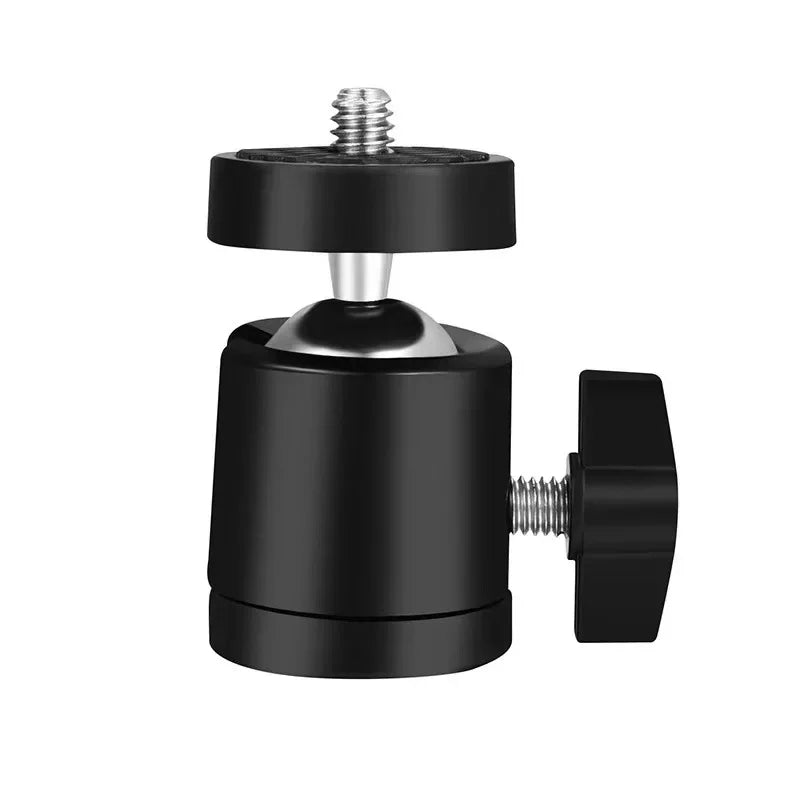 Swivel Mini Ball Head Screw Tripod Mount Degree Rotating Mount Base Adapter Aluminium Alloy For DSLR Camera And Devices