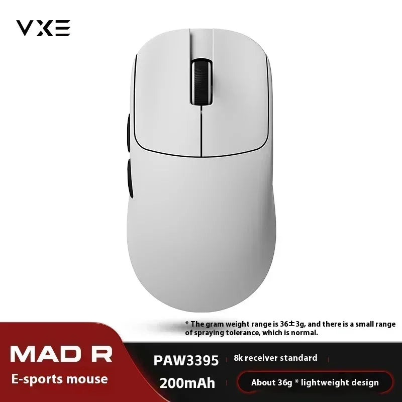 VGN VXE MAD R MAJOR PC Wireless Bluetooth E-sport Mouse 8K Low Latency Ultra-light FPS Gaming Customize E-sports Low Delay