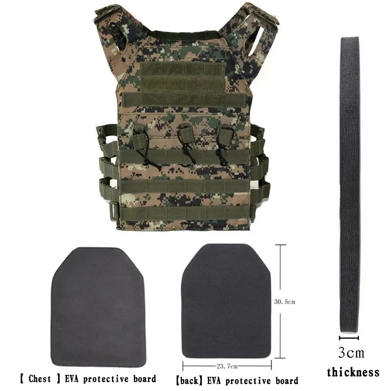 Military Tactical Vest Bulletproof Vest Hunting Carrier Air Gun Accessories Combat MOLLE Camouflage Military VestChaleco Tactico