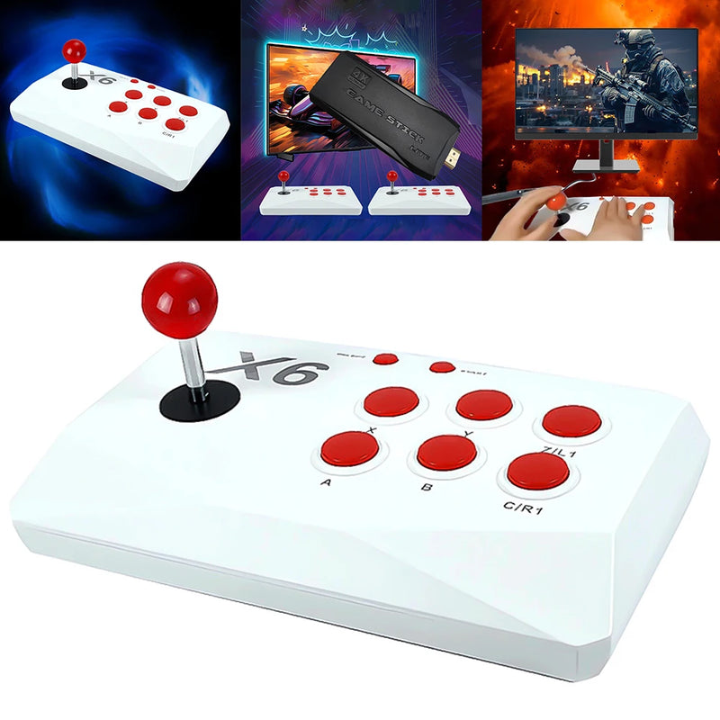 M8-X6 Arcade Video Wireless Game Console with Arcade Joystick Built-in 20000+ Games for MAME/Sega/PS1/Atari