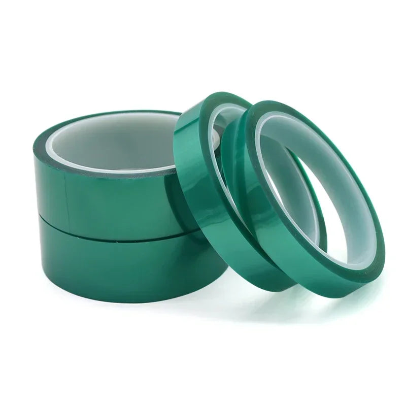 PET Film Tape 3mm ~ 100mm Green High Temperature Heat Resistant PCB Solder SMT Plating Shield Insulation Protection