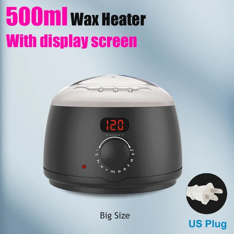 Hair Removal Wax Heater Machine with Digital Display Screen Depilatory Hard Wax Melt Warmer Paraffin Waxing Beans Epilator