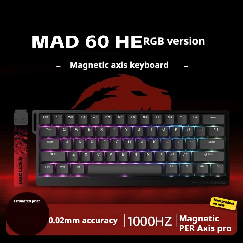 Madcatz MAD60 HE Magnetic Switch Keyboard Wired Gamer Keyboard 81Key Hot Sawp Keyboard CUSTOMIZED MAD68 HE Gaming Keyboard Gift