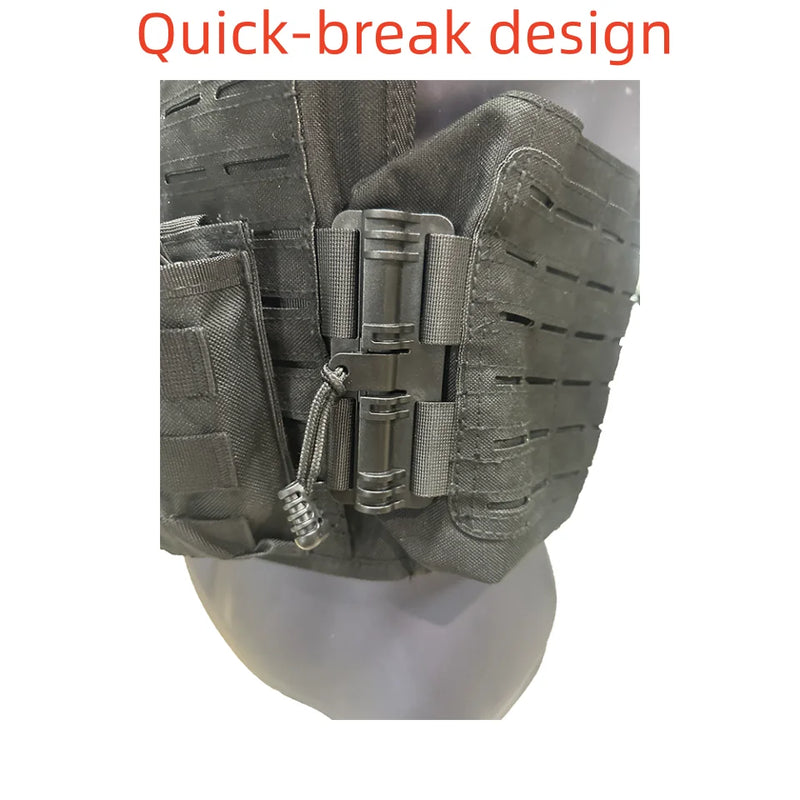 Nylon tactical vest Molle laser-cut bulletproof vest Men's Army green plate carrier outdoor military hunting accessories