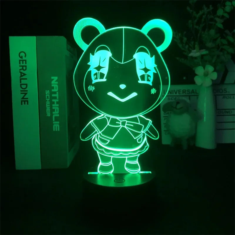 Led Night Lamp Alarm Clock Base Nightlight Judy Animal Crossing New Horizons Game Projector Boys Color with Remote Dropshipping