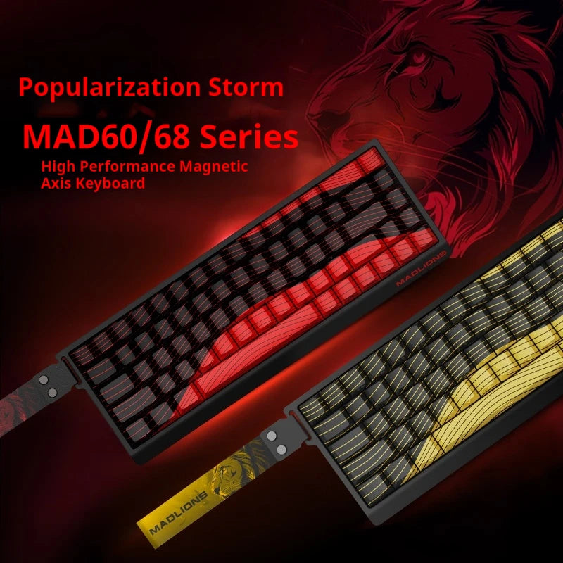 MADCATZ MAD 60HE 68R Magnetic Switch Keyboard MADLIONS Mad60 Gaming Keyboard Rapid Trigger Custom Keyboard PC Gamer Accessories