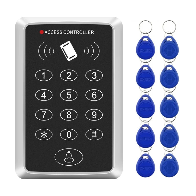 125KHz RFID Access Control Keypad EM Card Reader Door Access Control System Door Lock Opener Keyboard System