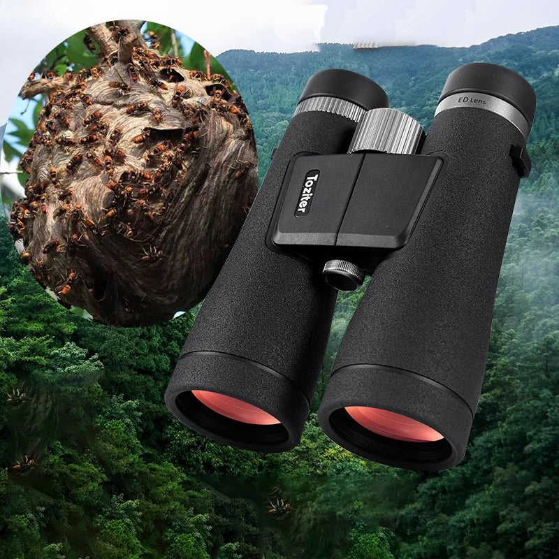 12X50ED Professional Powerful Binoculars Telescope High Reflective Film Waterproof Night Vistion Tourism Hiking Hunting Outdoor