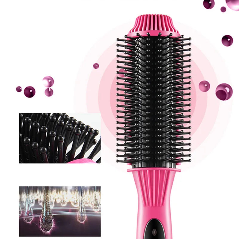 Hair 2 in 1 Hot Comb Straightener Wet Dry Hair Straightening Comb Hair  Curler Brush Hair Fast Heat Hair Styling Tool