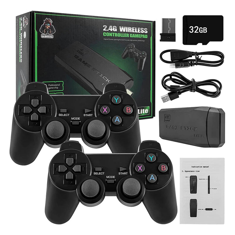 M8 Plus 256G 40000+ Games Video Game Console 2.4G Wireless Controller Emuelec 4.3 System 4K HD Retro Game Stick for PS1/GBA/N64