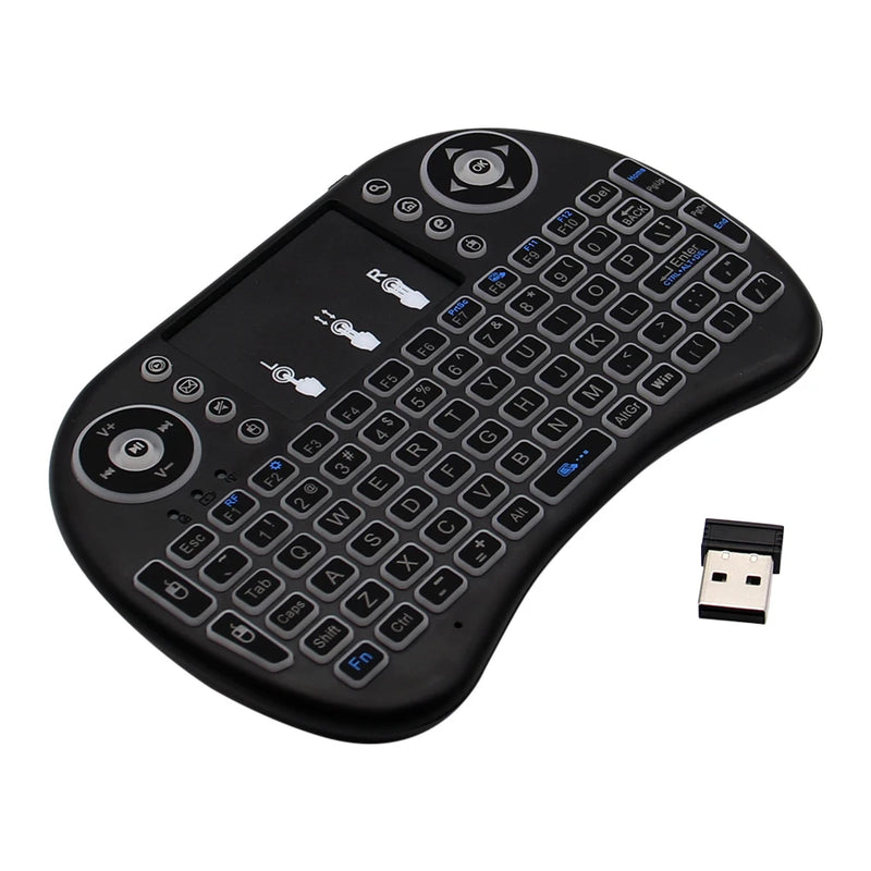 i8 Mini Wireless Battery Keyboard 2.4GHz English Language Air Mouse With Touchpad Handheld for Laptop Android TV Box PC