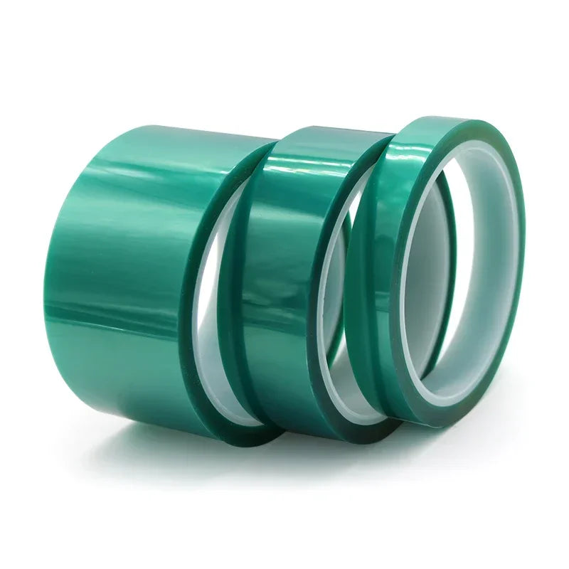 PET Film Tape 3mm ~ 100mm Green High Temperature Heat Resistant PCB Solder SMT Plating Shield Insulation Protection