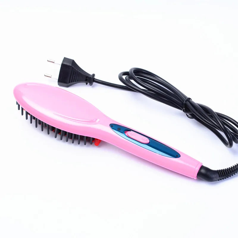 New Professional Electric Hair Straightener Comb Hair Brush Straightening Irons EU/ US/ UK/AU Plug