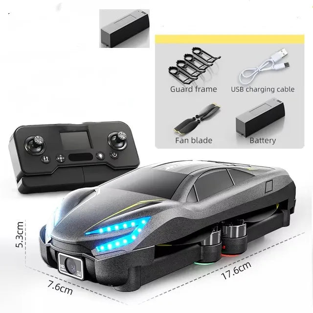 WIFI FPV Car Drone Aircraft Remote Control UAV Car Modeling Camera HD Dual 8K Aerial Drone Brushless Drone Toy Kid Gifts Boys