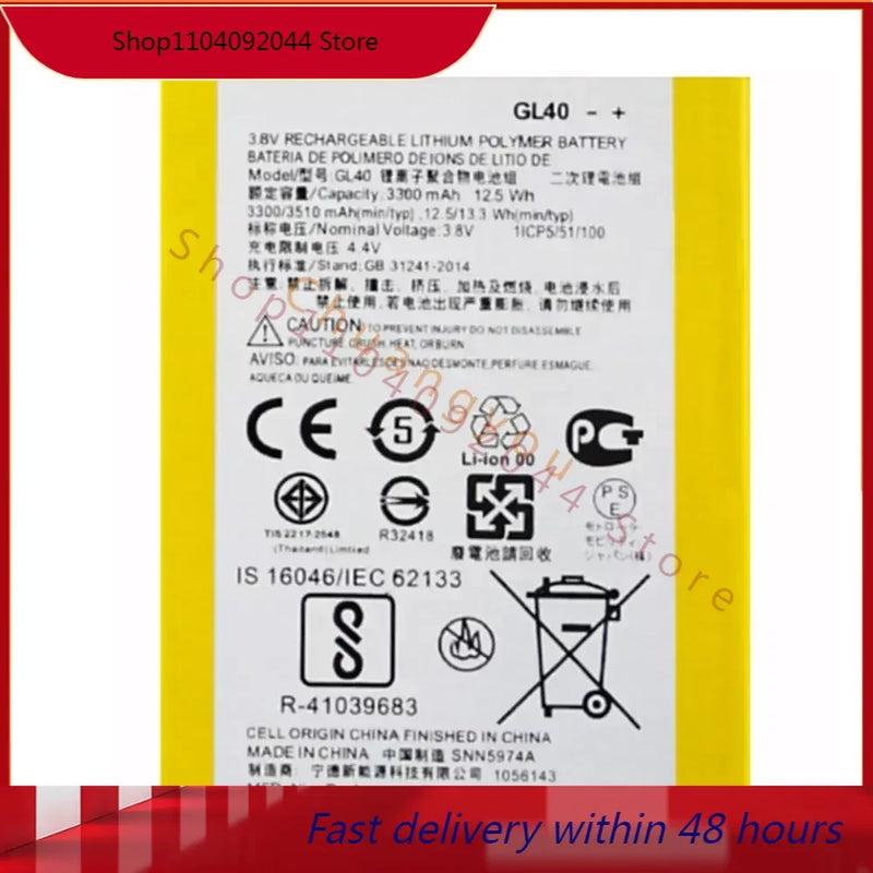 New 3300mAh GL40 battery for Motorola Moto Z Play Droid XT1635 XT1635-03 SNN5974A Cellphone . Replacement Battery