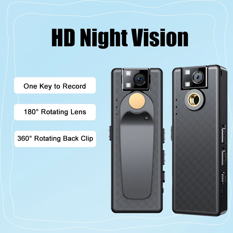 Vandlion A51 Mini Body Loop Recording Action Cam Back Clip Pocket Camera Night Vision Video Record For Hiking and Riding