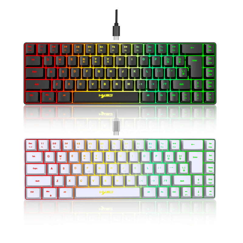 Mechanical keyboard 68-key  mechanisch toetsenbord gamer for both gaming and office use. Portable and easy to operate