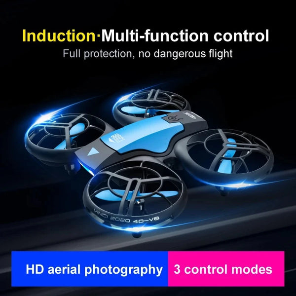 Mini RC Drone Camera HD Wide Angle Camera 1080P WiFi fpv Dron Camera Height Keep Drones Camera RC Quadcopter Chirstmas Toys V8