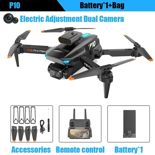 P10 Drone Comes With A High-Definition Camera And A WiFi FPV High-Definition Dual Folding RC Quadcopter Height Maintainer