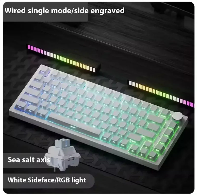 AJAZZ AK820 Pro Mechanical Keyboard Three Mode Wireless Multifunctional Knob Custom Screen Gaming Keyboard Gaming Accessories