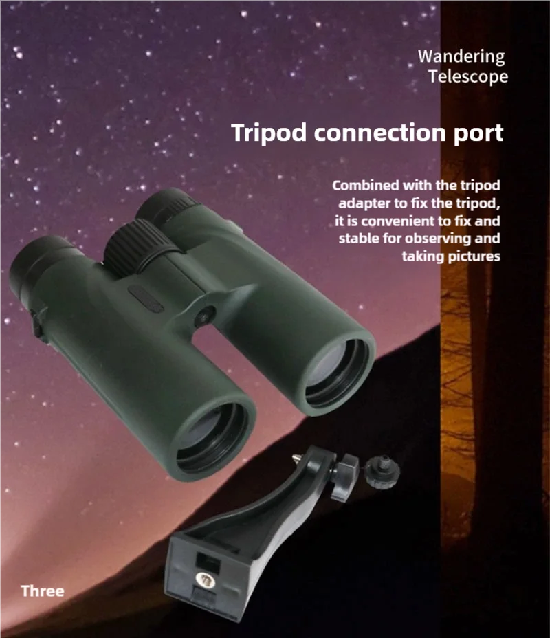 8*42/10*42 High definition transparency Low light night vision portable Binoculars IPX6 Waterproof BAK4 prism Hunting Telescope