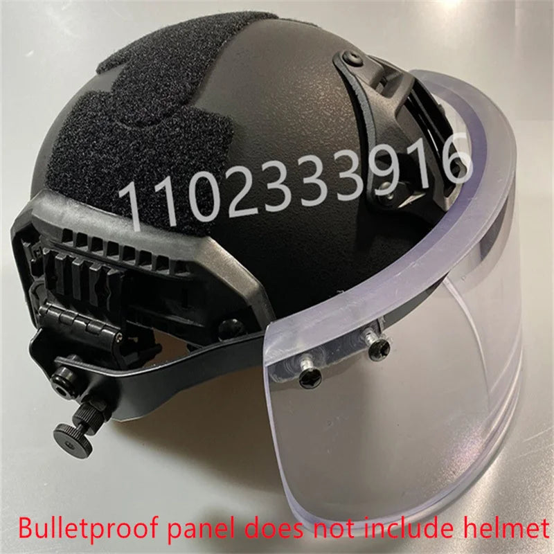 Bulletproof helmet mask Mickey helmet with secondary bulletproof mask face screen head-mounted glass explosive-discharge protect