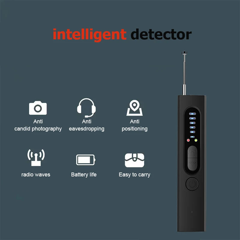 Portable signal detector anti-peeping camera finder anti-spy infrared scanner signal source anti-lost sound and light alarm