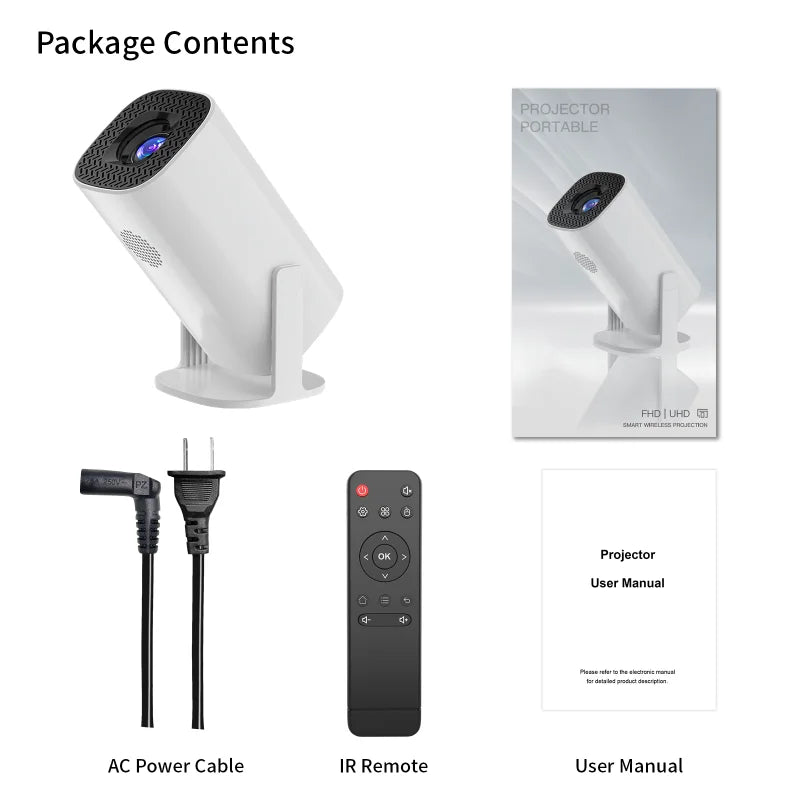 P30 4K Projector Wireless 150 ANSI Lumens HD Android 11 Home Projector Screen Android Theater Portable Outdoor Video Projector