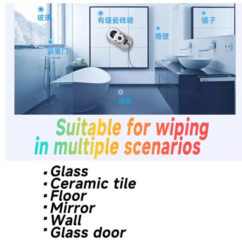 UPS System Robot Window Cleaner Vacuum Smart Home Appliance Auto Clean Glass Windows Washer Window Washing Electric Floor Mops