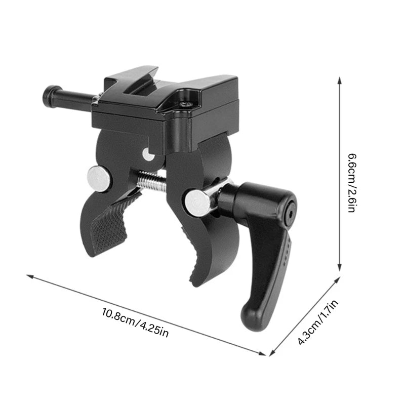 Crabbing Clamp with V-Lock Mount Quick Release Adapter DSLR Camera Battery Accessories for Camera Tripod Light Stand Rod