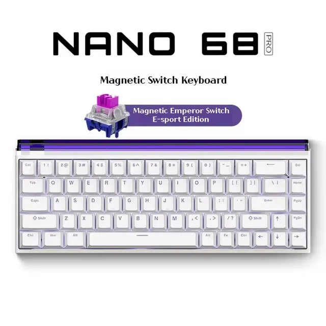 Madlions NANO 68/68 PRO Magnetic Axis Keyboard TTC Axis Type-C RGB 8000HZ Adjustable 0 Dead Zone RT 0.01 Esports Gaming Keyboard