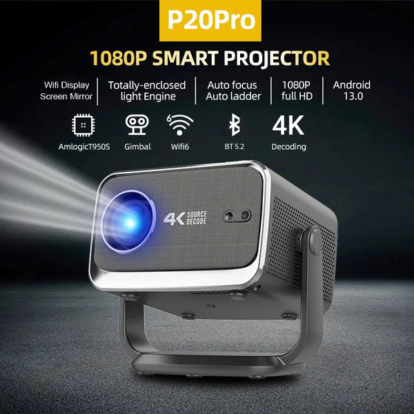 Vivicine P20 Pro Smart Home Theater Video Game Projector, Android 13, Full HD 1080P, Auto Focus,Auto Keystone,Freestyle Beamer