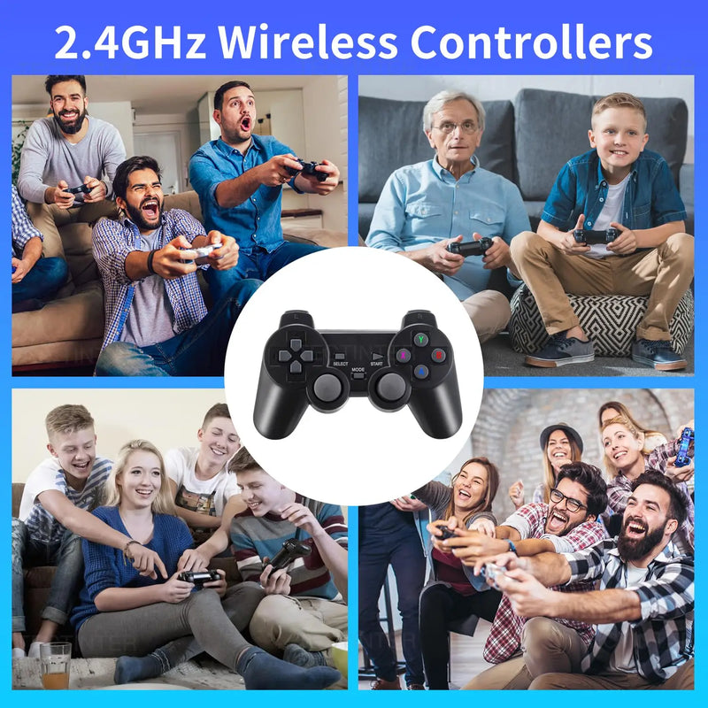 Video Game Sticks M8 Retro Game Console Dual 2.4G Wireless Controllers Plug and Play 4K HDMI Output 15 Classic Emulators - 64G