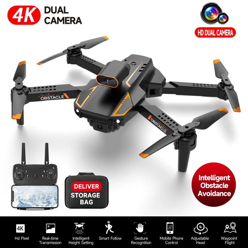 S91 4K Drone Profession Obstacle Avoidance Dual Camera RC Quadcopter Dron FPV 5G WIFI Long Range Remote Control Helicopter Toys