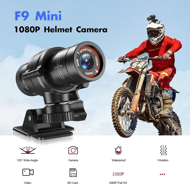 Outdoor Action Camera Mountain Bike Motorcycle Helmet Camera Mini Camera Sport DV Video Recorder Action Cam with Gun Mount