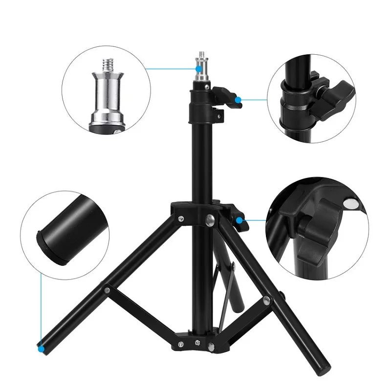 Selens Portable Light Stand Holder Tripod With 4in 1/4" Screw Tip For Photo Studio Kits Camera Photography Props Tripode штатив