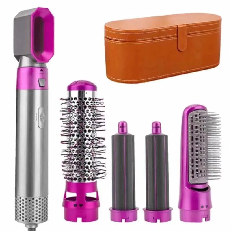 Five in One Hot Air Comb, Automatic Curling Iron, Dual Purpose Hair Styling Comb, Electric Hair Dryer, Hair Dryer Comb