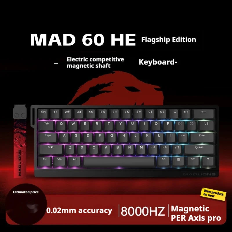 Madcatz MAD60 HE Magnetic Switch Keyboard Wired Gamer Keyboard 81Key Hot Sawp Keyboard CUSTOMIZED MAD68 HE Gaming Keyboard Gift