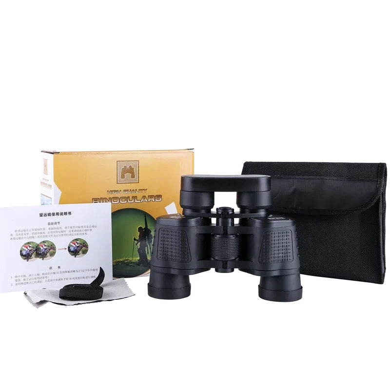 Binoculars 80X80 Long Range 15000m HD High Power Telescope Optical Glass Lens Low Light Night Vision for Hunting Sports Scope