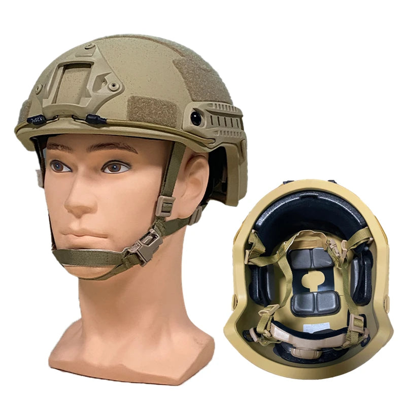 Tactical high ballistic cutting helmet, bulletproof armor, PE core, safety, NIJ IIIA MICH, fast