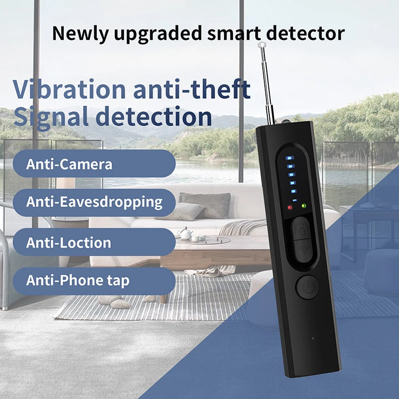 Portable signal detector anti-peeping camera finder anti-spy infrared scanner signal source anti-lost sound and light alarm