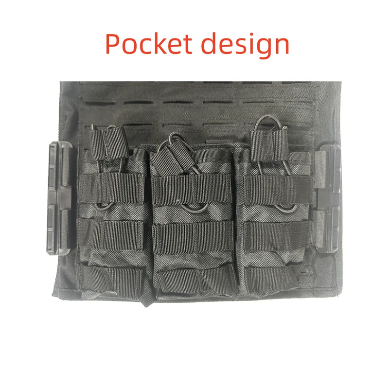 Nylon tactical vest Molle laser-cut bulletproof vest Men's Army green plate carrier outdoor military hunting accessories