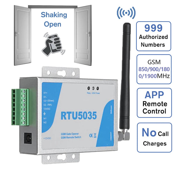 RTU5035 2G 3G GSM Gate Opener Relay Switch Wireless Remote Control Door Access Door Opener Free Call for Parking Systems