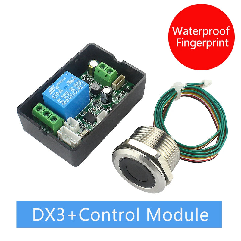 Access control fingerprint control board 7-30V fingerprint recognition relay module electric lock door lock controller