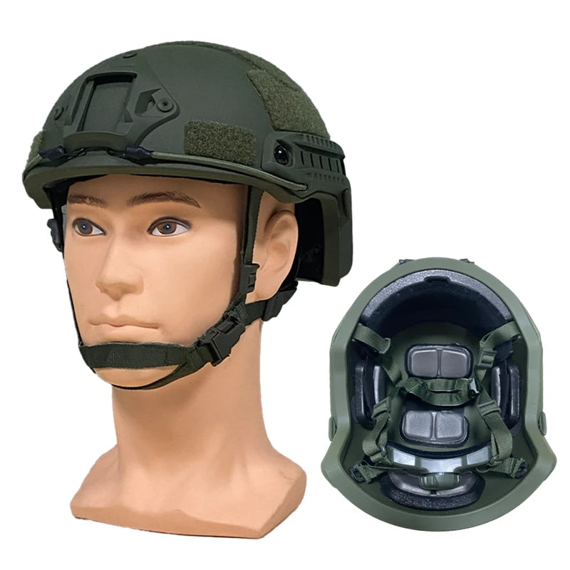 FAST PE NIJ IIIA High Cut Ballistic Helmet Bulletproof Green